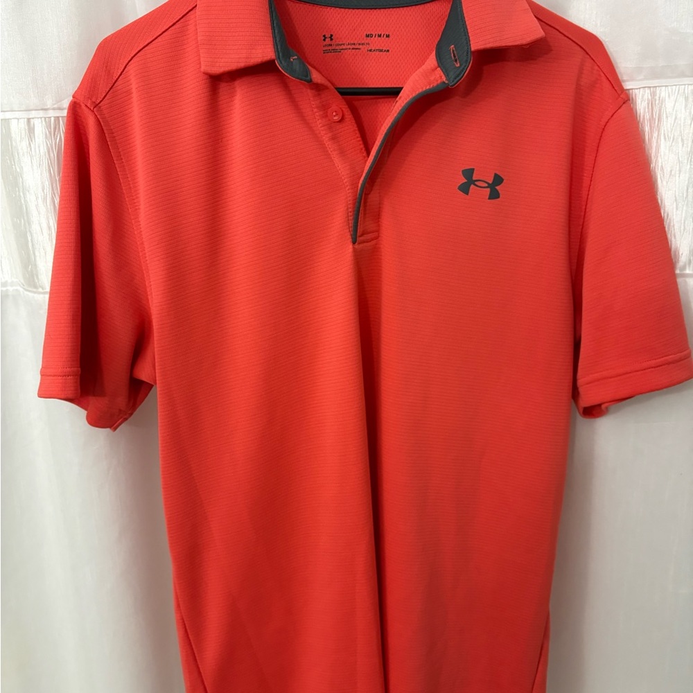 Under Armour Men's Vibrant Coral Polo Shirt